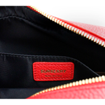 Burberry Small Branded Bright Red Grainy Leather Camera Crossbody Bag 35029