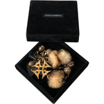 Dolce & Gabbana Gold Black Crystals Lapin Fur Filigree Chocker Necklace SMY101403