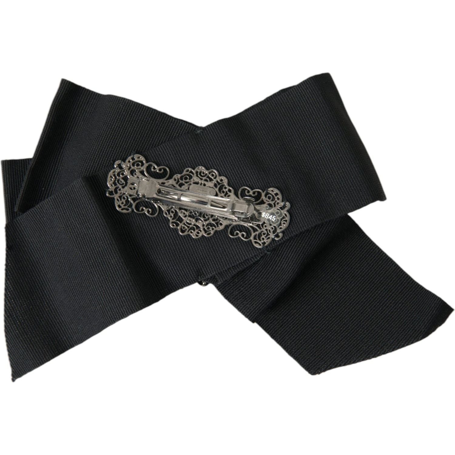 مشبك شعر مزين بكريستال سواروفسكي باللون الأسود من دولتشي آند غابانا