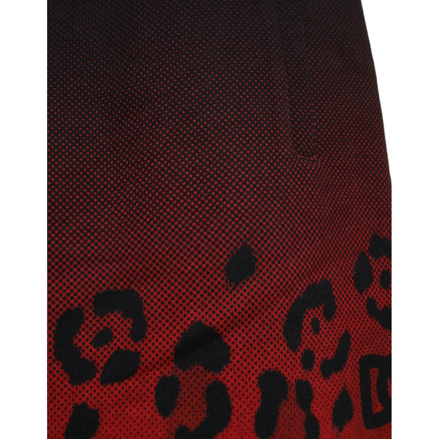 Dolce & Gabbana Red Leopard Print Cotton Bermuda Shorts PAN75020-54