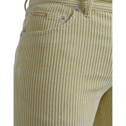 Dolce & Gabbana Yellow Corduroy Logo Plaque Skinny Denim Jeans