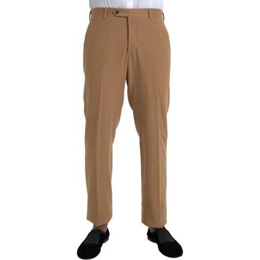 Prada Beige Cashmere Men Straight Fit Dress Pants PAN75304-54