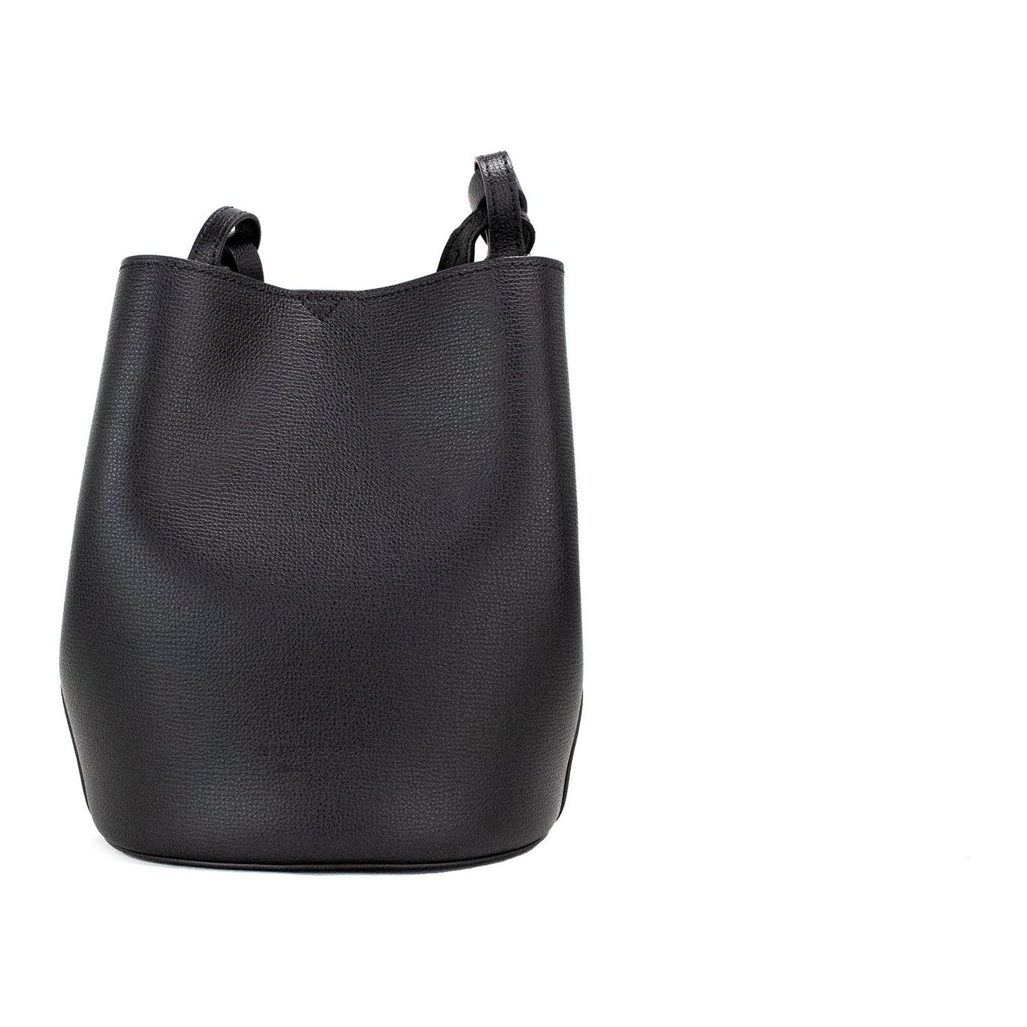 Burberry Lorne Small Black Haymarket Check Pebble Leather Bucket Handbag Purse 45674