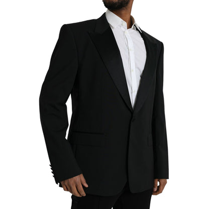 Dolce & Gabbana Black SICILIA Single Breasted Coat Blazer