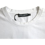 Dolce & Gabbana White Amor Heart Cotton Crewneck Short Sleeve T-shirt TSH84573-S
