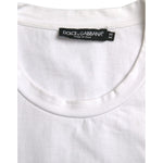 Dolce & Gabbana White Amor Heart Cotton Crewneck Short Sleeve T-shirt TSH84859-XS