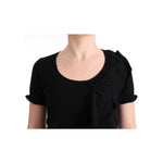 MARGHI LO' Black 100% Lana Wool Top Blouse T-shirt SIG30146-1