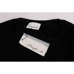 MARGHI LO' Black 100% Lana Wool Top Blouse T-shirt SIG30146-1