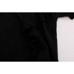 MARGHI LO' Black 100% Lana Wool Top Blouse T-shirt SIG30146-1