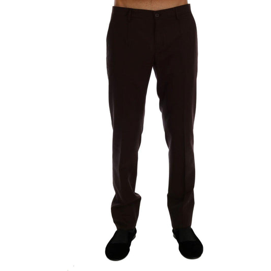 Dolce & Gabbana Purple Wool Stretch Formal Pants PAN60731-6