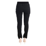 Ermanno Scervino Black Cotton Slim Fit Casual Pants SIG30305-4
