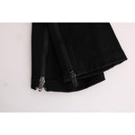 Ermanno Scervino Black Cotton Slim Fit Casual Pants SIG30305-4