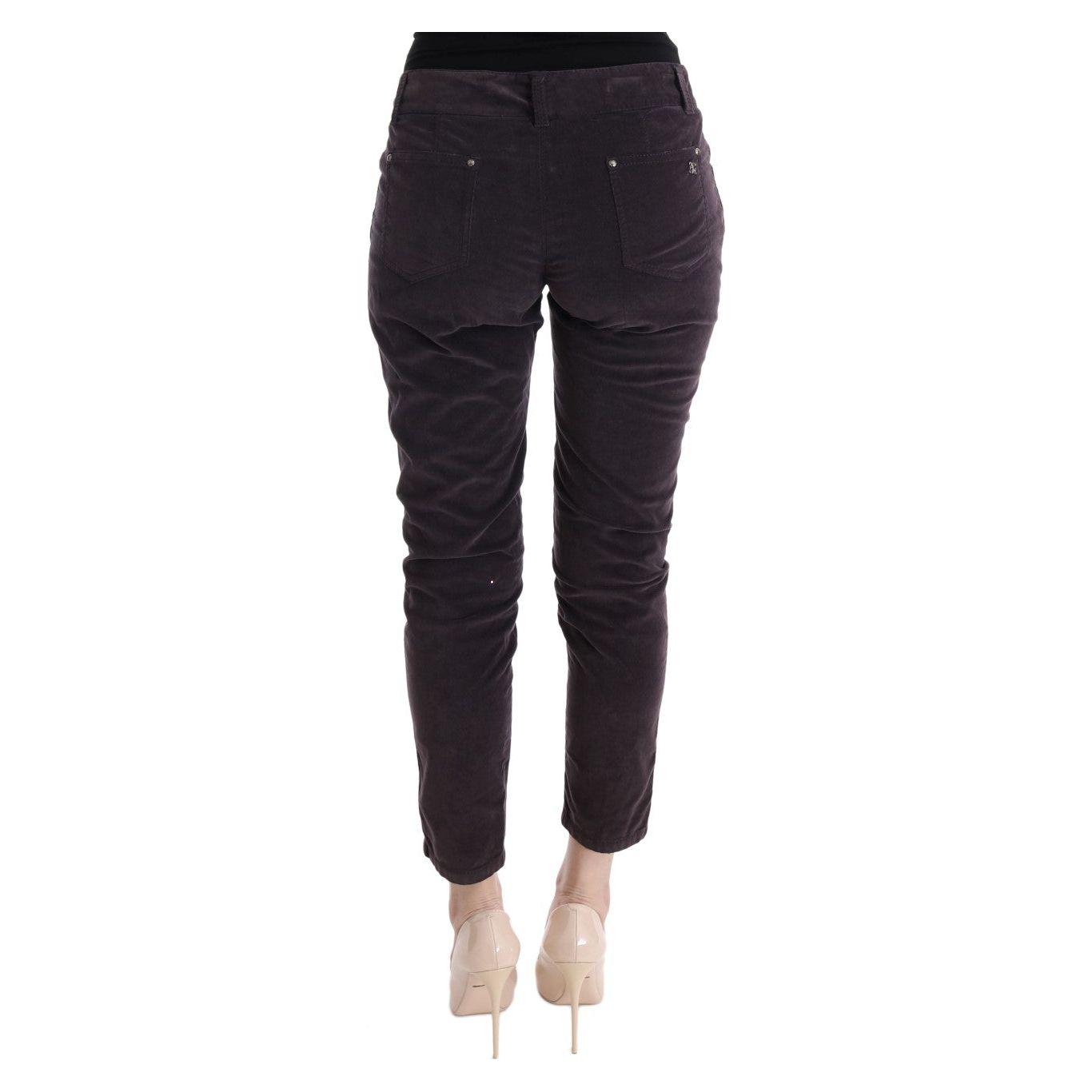 Ermanno Scervino Brown Cotton Cropped Casual Pants SIG30307-3