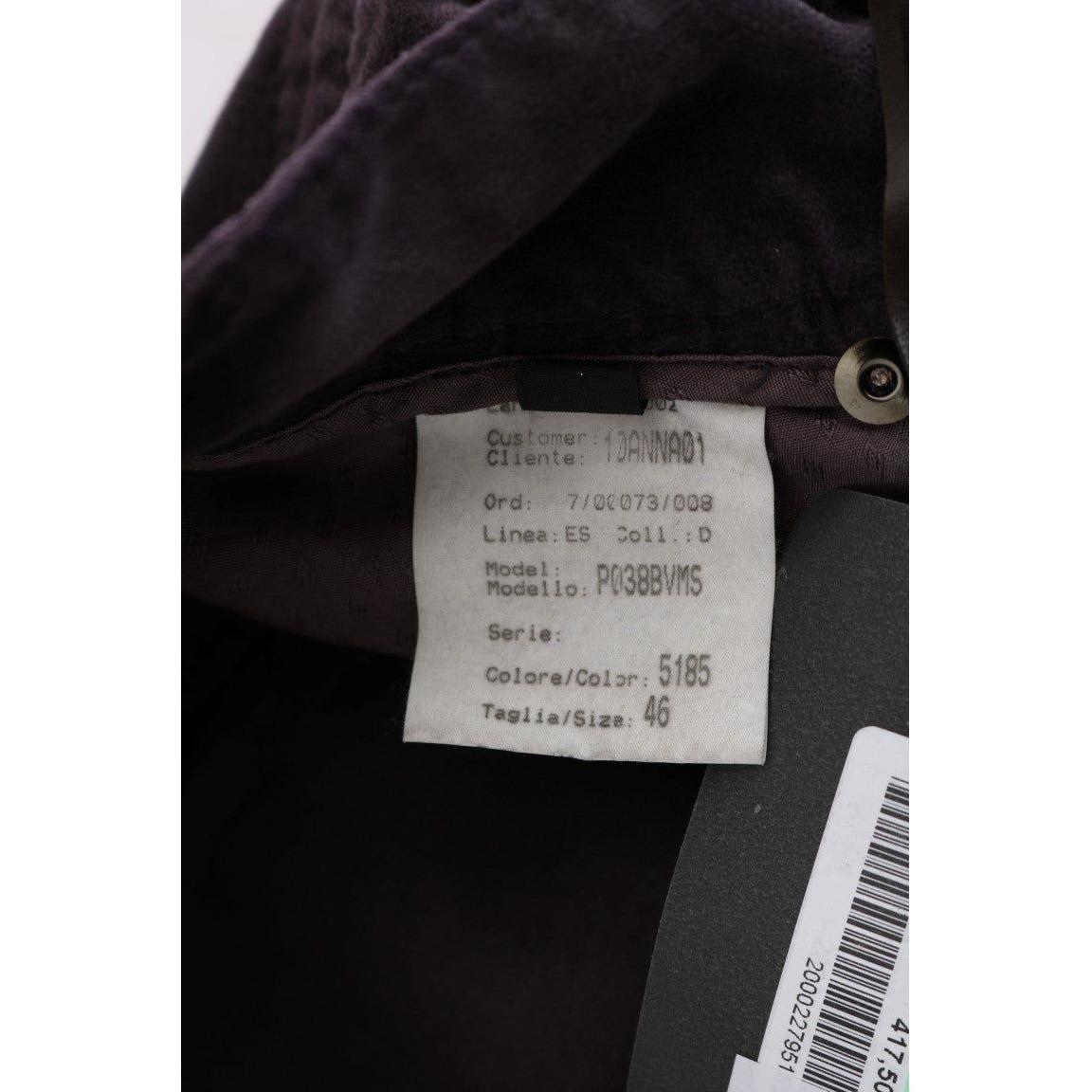 时尚棕色卡普里棉质七分裤