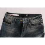 Cavalli Blue Wash Cotton Blend Slim Fit Jeans SIG32424-1