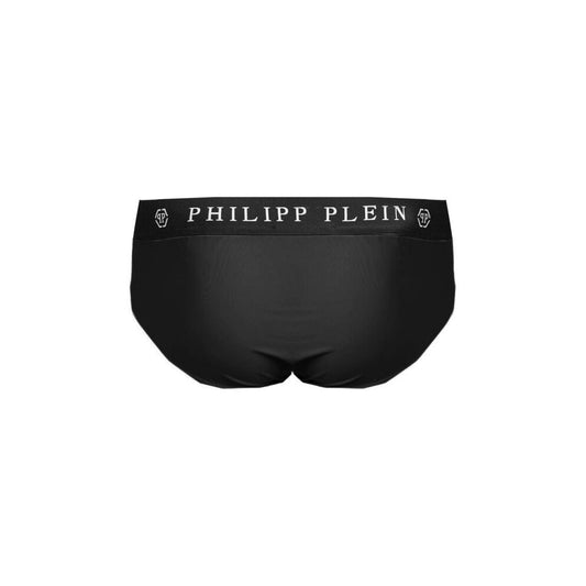 Philipp Plein Black Polyamide Men Swim Brief PH-9635-S