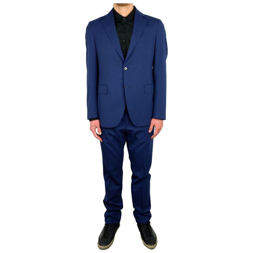 Aquascutum Elegant Blue Wool Blend Two-Piece Suit AQ-9499-IT46 | S