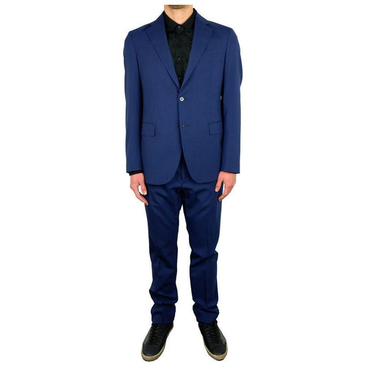 Aquascutum Elegant Blue Wool Blend Two-Piece Suit AQ-9499-IT46 | S