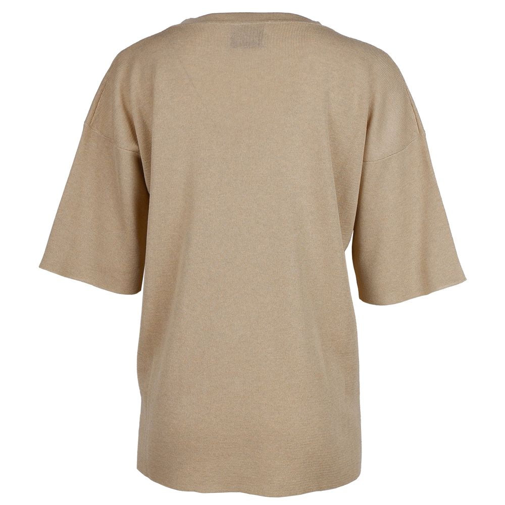 Alpha Studio Beige Viscose Sweater AL-12968-IT42|M