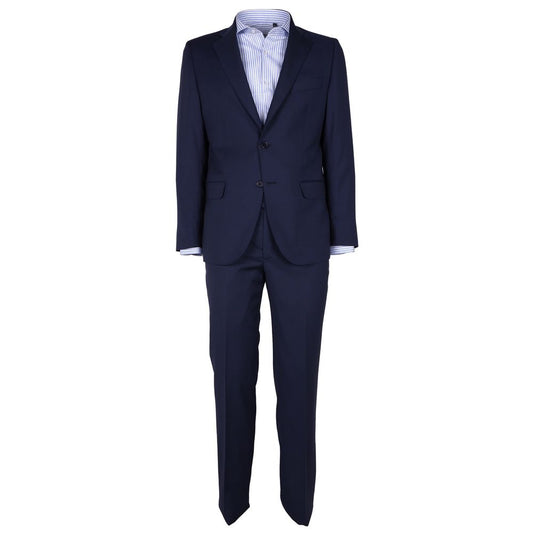 Made in Italy Blue Wool Men Suit ER-12393-IT46 | S
