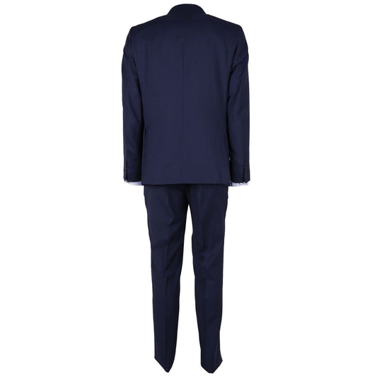 Made in Italy Blue Wool Men Suit ER-12393-IT46 | S