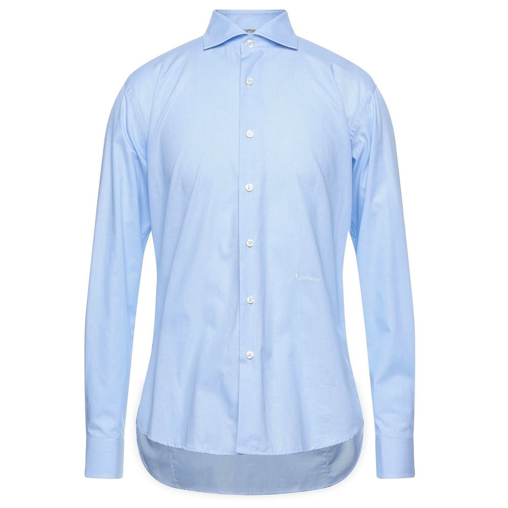 Aquascutum Blue Cotton Shirt