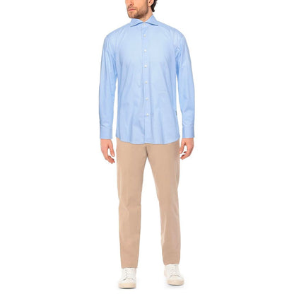 Aquascutum Blue Cotton Shirt