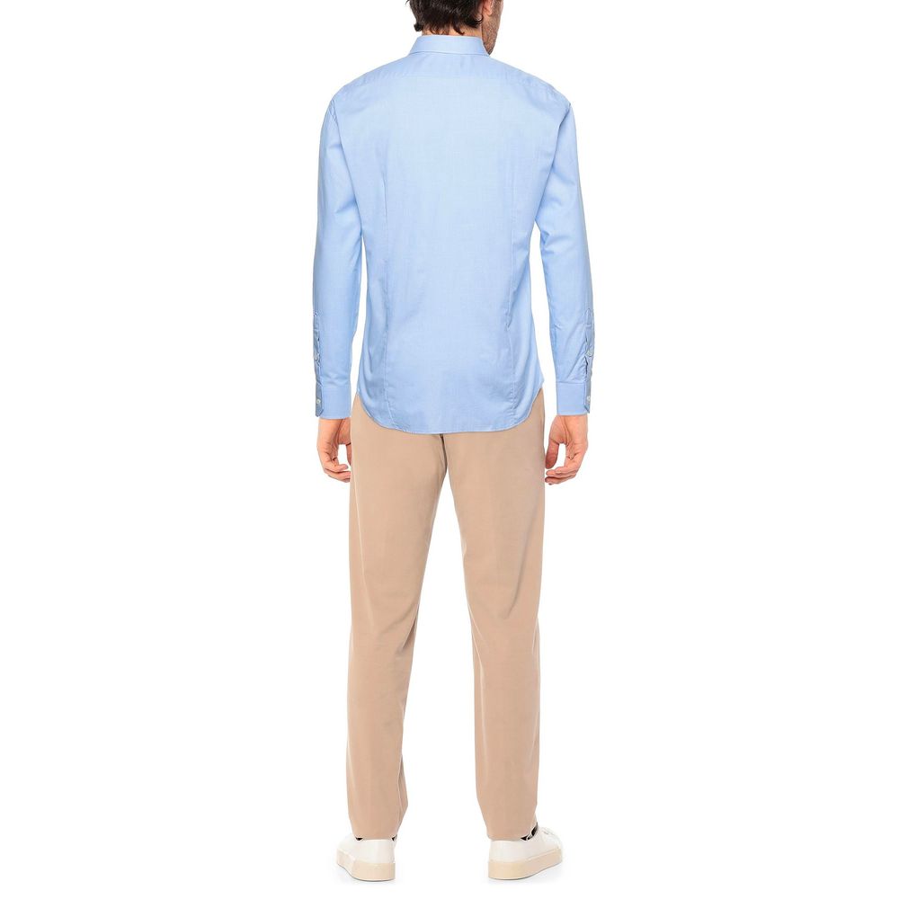 Aquascutum Blue Cotton Shirt