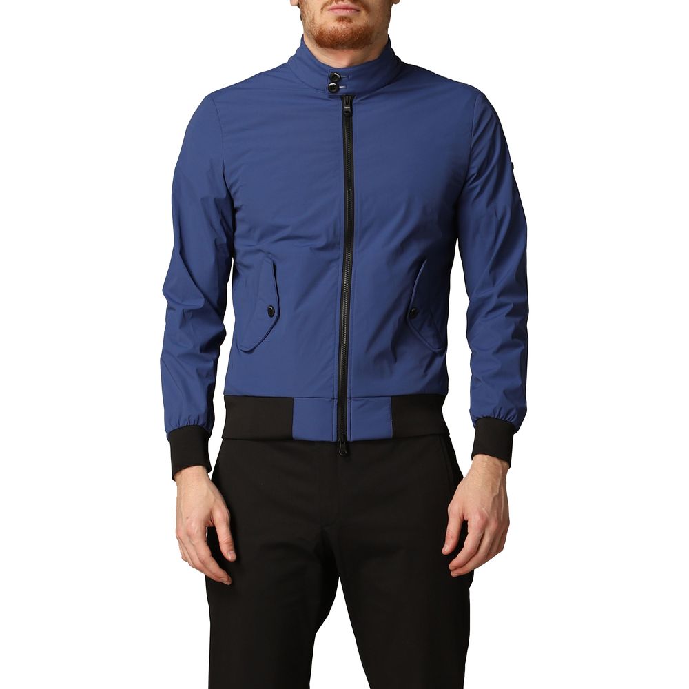 Refrigiwear Blue Polyamide Men Bomber Jacket
