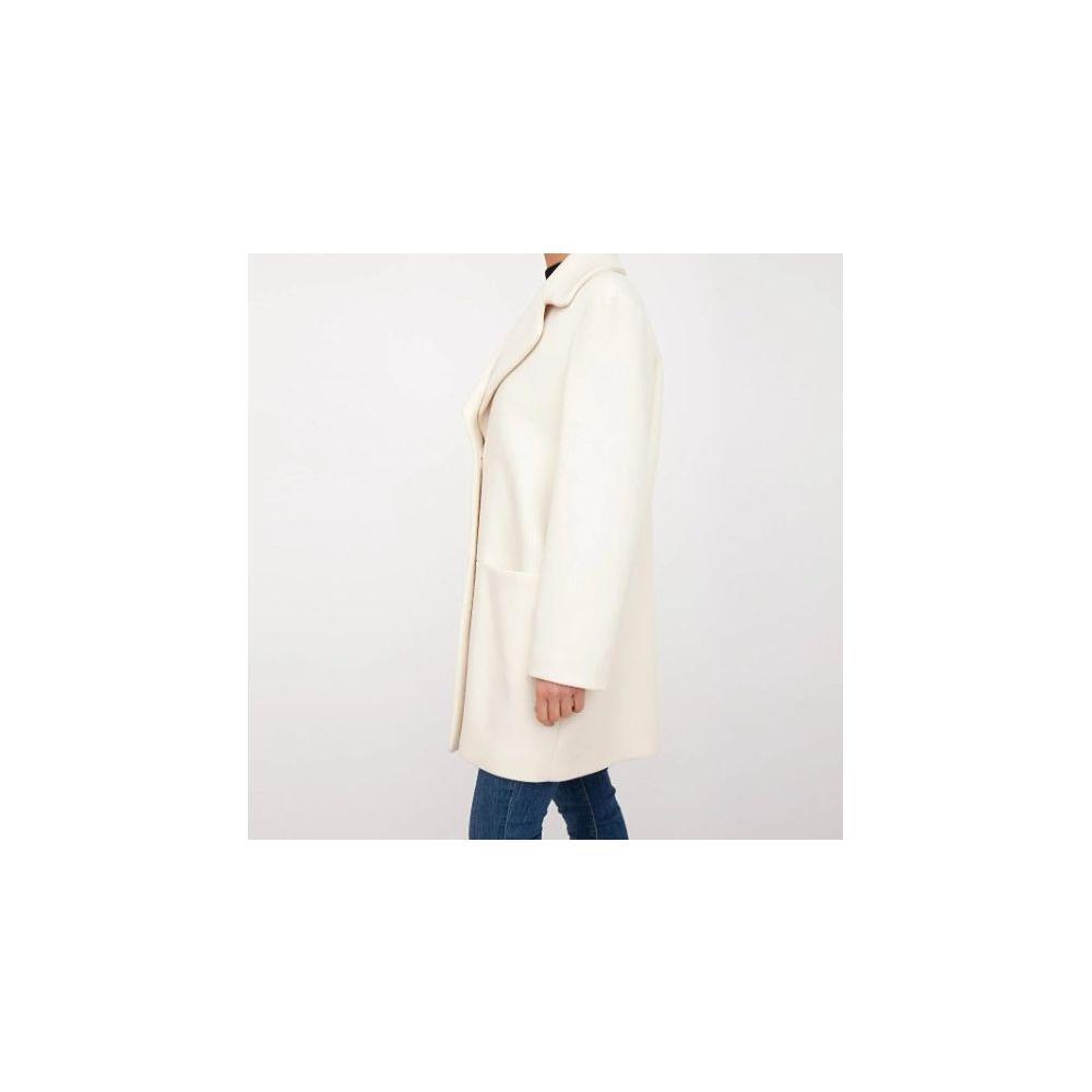 Love Moschino White Wool Women Coat