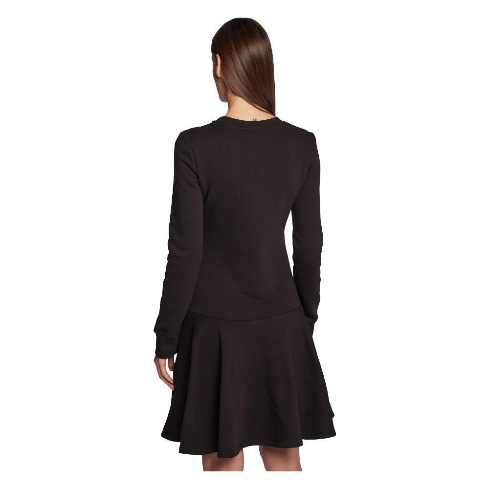 Love Moschino Chic Embossed Logo Cotton Blend Dress