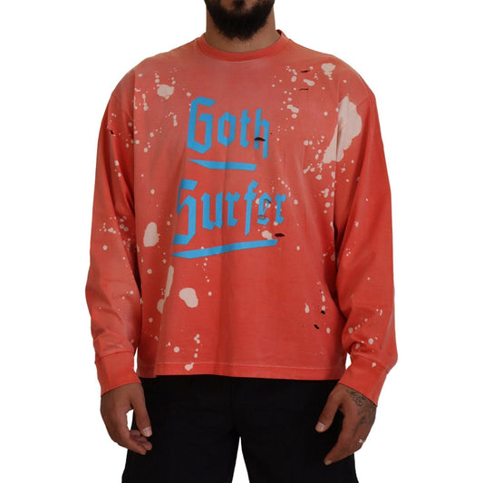 Dsquared² Orange Printed Long Sleeves Pullover Sweater TSH83527-48