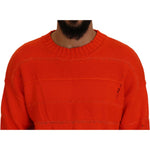 Dsquared² Orange Cotton Long Sleeves Men Pullover Sweater