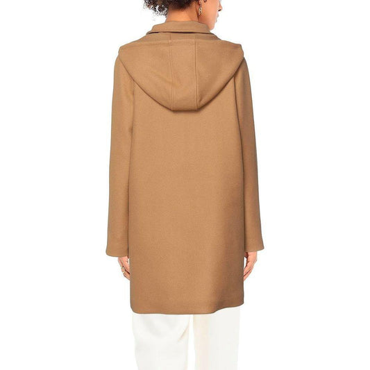 Love Moschino Brown Wool Women Coat LO-7652-IT46 | L
