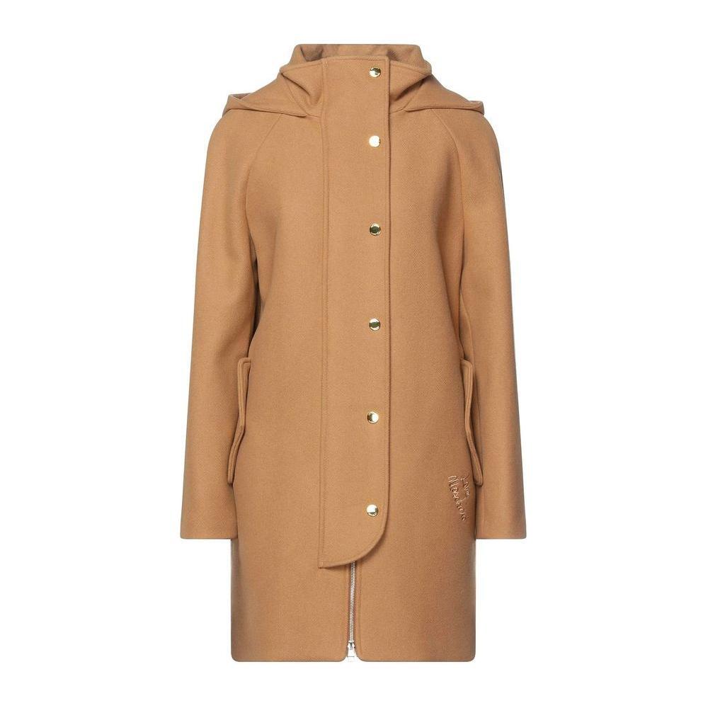 Love Moschino Brown Wool Women Coat LO-7652-IT46 | L