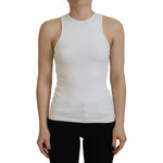 Dsquared² White Viscose Sleeveless Round Neck Tank T-shirt TSH83391-38
