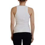 Dsquared² White Viscose Sleeveless Round Neck Tank T-shirt TSH83391-38