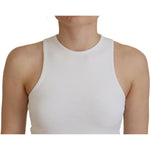 Dsquared² White Viscose Sleeveless Round Neck Tank T-shirt TSH83391-38