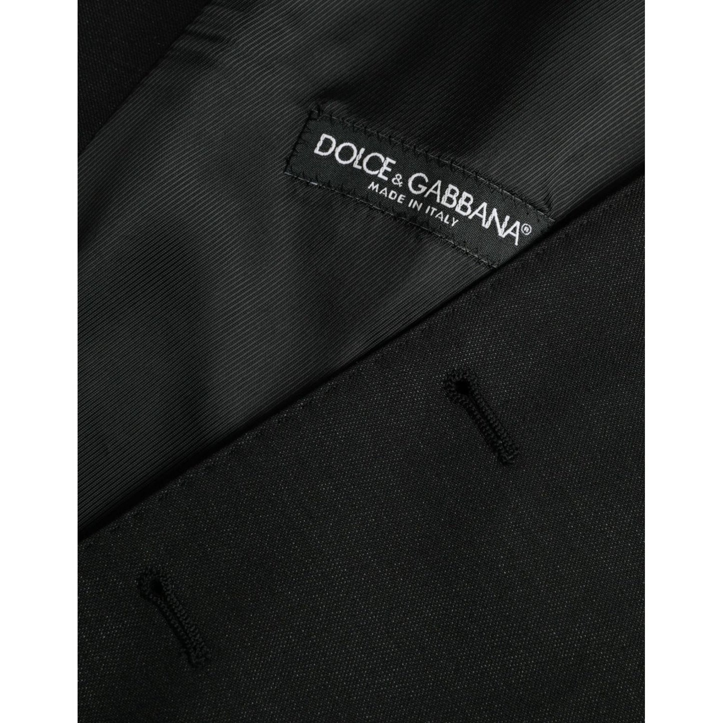 Dolce & Gabbana Black Wool Waistcoat Dress Formal Vest