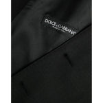 Dolce & Gabbana Black Wool Waistcoat Dress Formal Vest