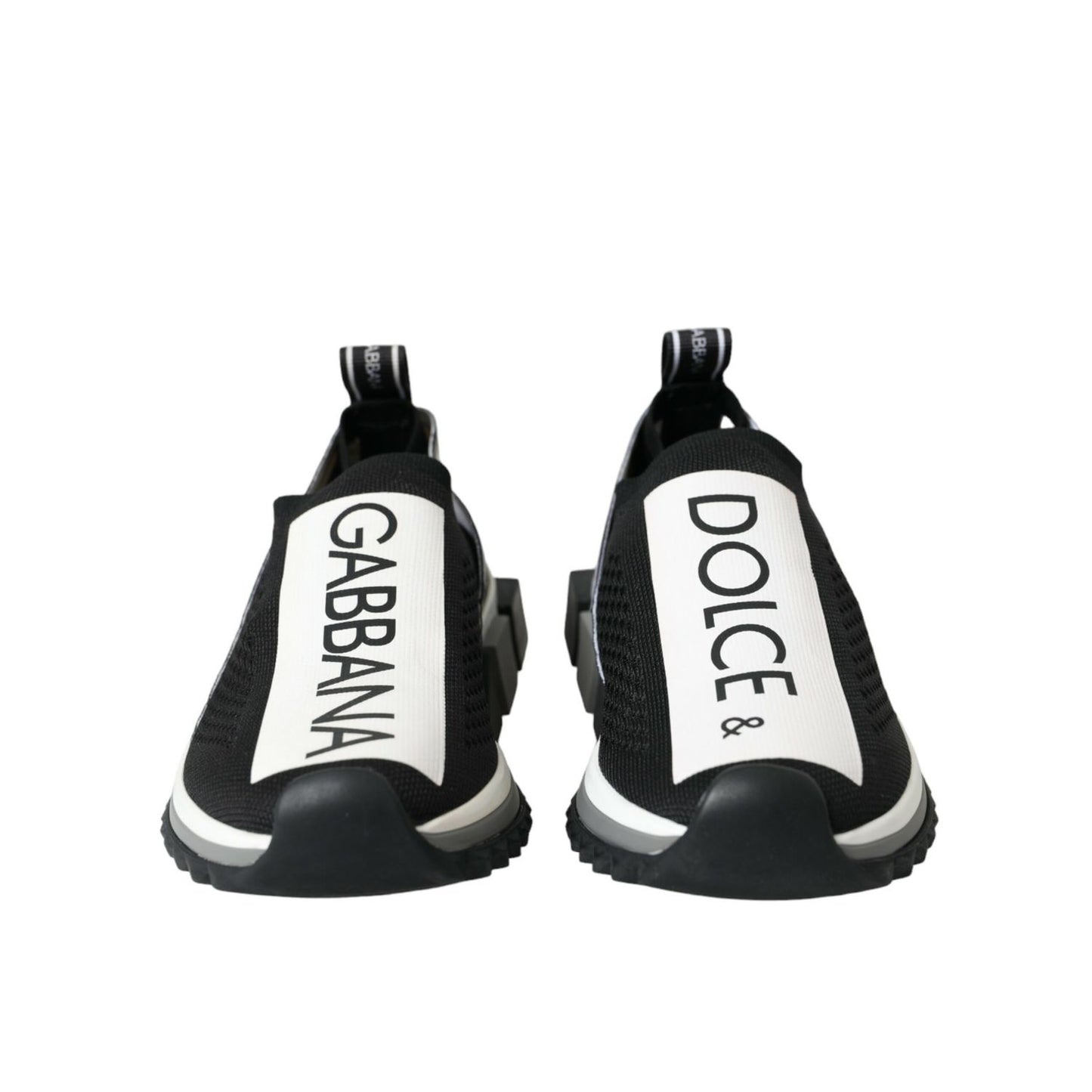 Dolce & Gabbana Black White Slip On Sorrento Sneakers Shoes LA10685#2-38.5