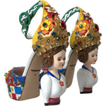 Dolce & Gabbana Multicolor Carretto Embellished Sandals Shoes LA10702-36.5