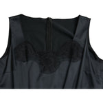Dolce & Gabbana Black Polyester Lace Trim Sheath Midi Dress DR281190-50
