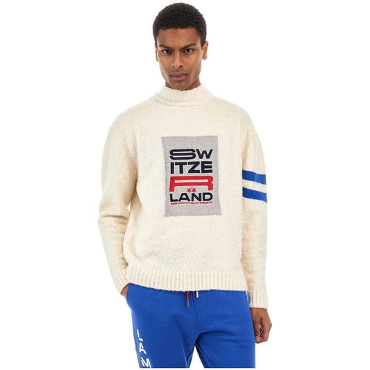 La Martina White Polyamide Sweater LA-13105-L