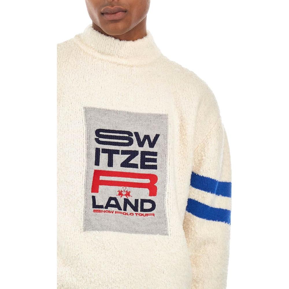 La Martina White Polyamide Sweater LA-13105-L