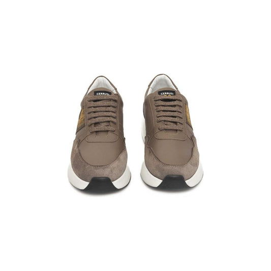 Cerruti 1881 Beige Leather Women Sneaker CE-24514-EU37/US7