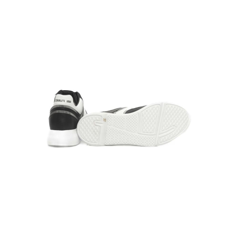 Cerruti 1881 Black And White Cowhide Sneaker
