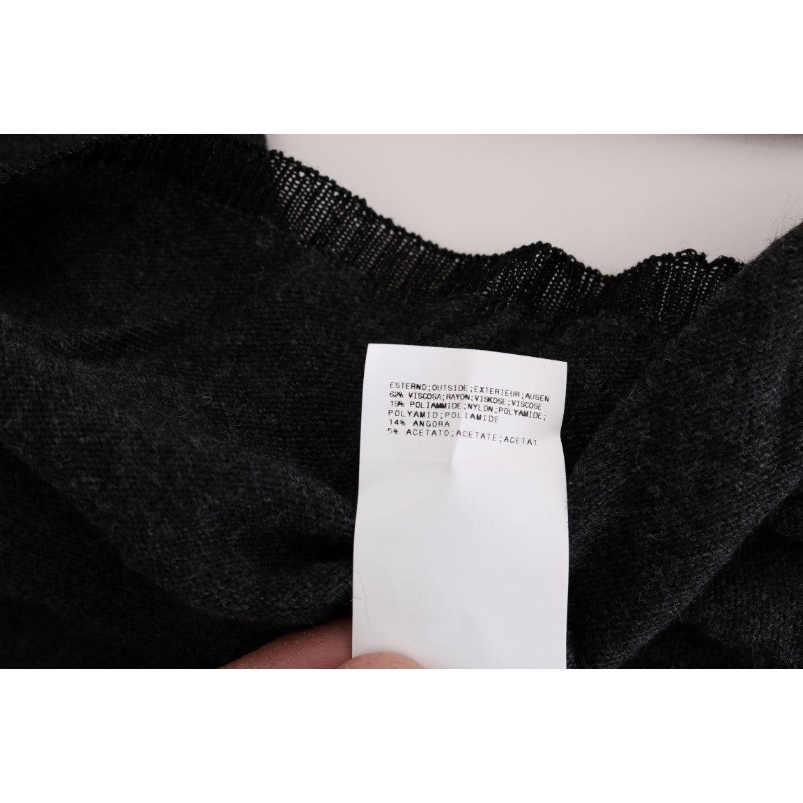 سترة رسمية أنيقة باللون الرمادي بياقة دائرية