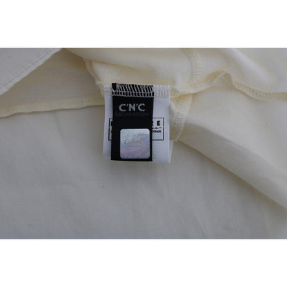 Costume National Beige Asymmetric Top Blouse