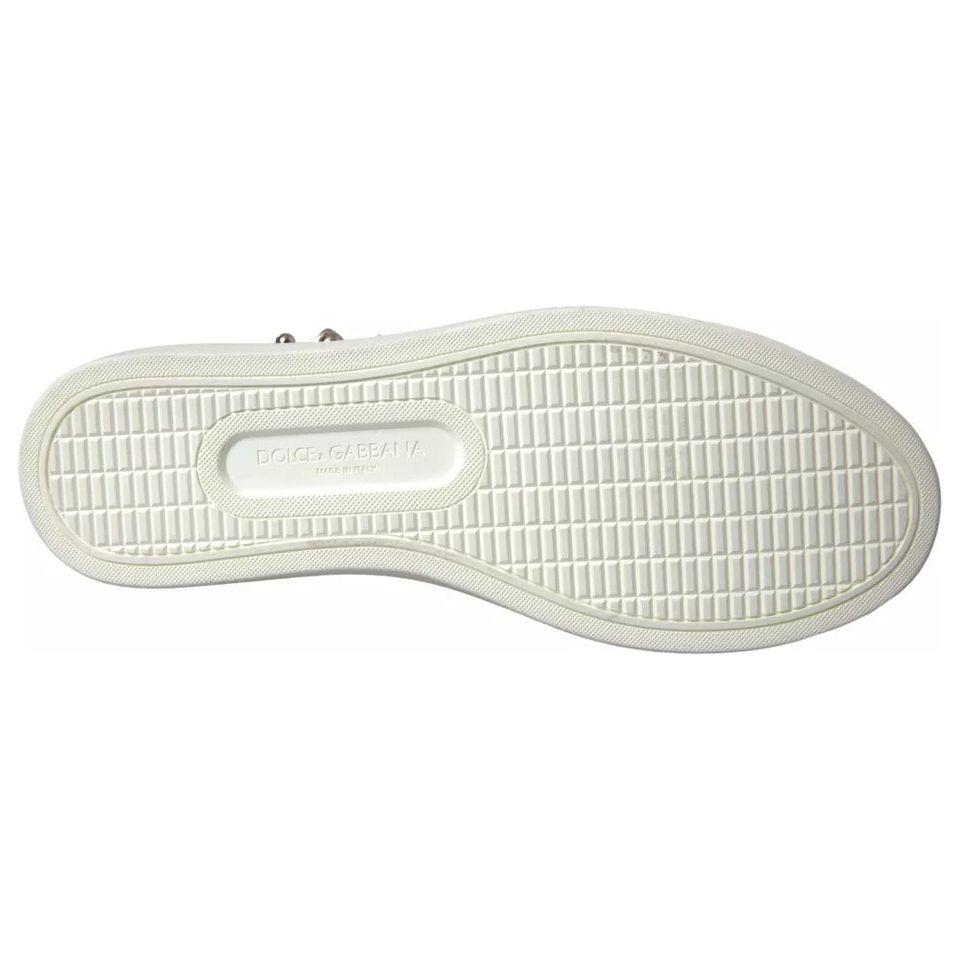 حذاء سنيكرز Dolce &amp; Gabbana Portofino Sacred Heart أبيض للنساء